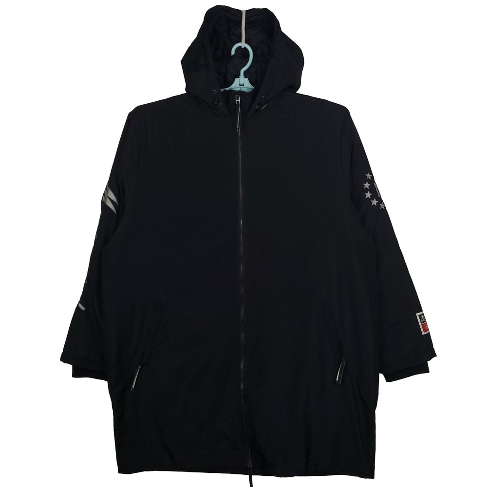 Mastermind World Mitchell & Ness Large‎ Long Jacket Embroidery Logos Black New